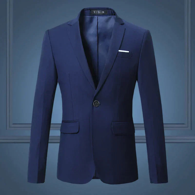 Blazer con Cuello Clásico y Corte Estándar para Hombre | Ideal para Uso Diario y Formal