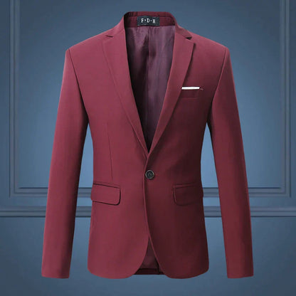 Blazer con Cuello Clásico y Corte Estándar para Hombre | Ideal para Uso Diario y Formal