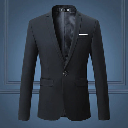 Blazer con Cuello Clásico y Corte Estándar para Hombre | Ideal para Uso Diario y Formal