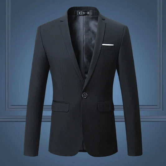 Blazer con Cuello Clásico y Corte Estándar para Hombre | Ideal para Uso Diario y Formal