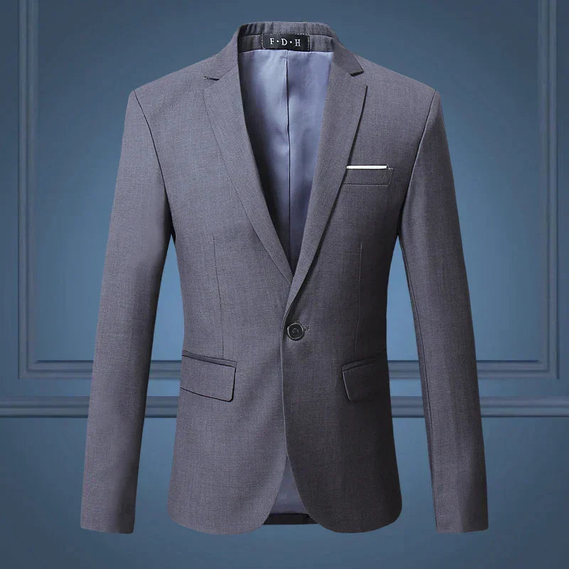 Blazer con Cuello Clásico y Corte Estándar para Hombre | Ideal para Uso Diario y Formal