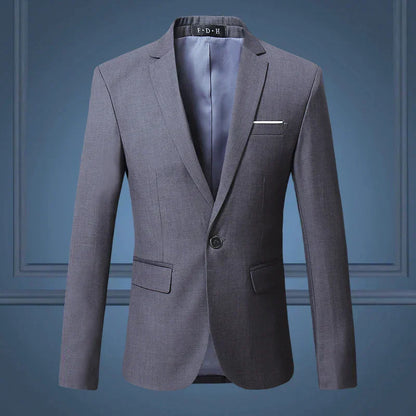 Blazer con Cuello Clásico y Corte Estándar para Hombre | Ideal para Uso Diario y Formal