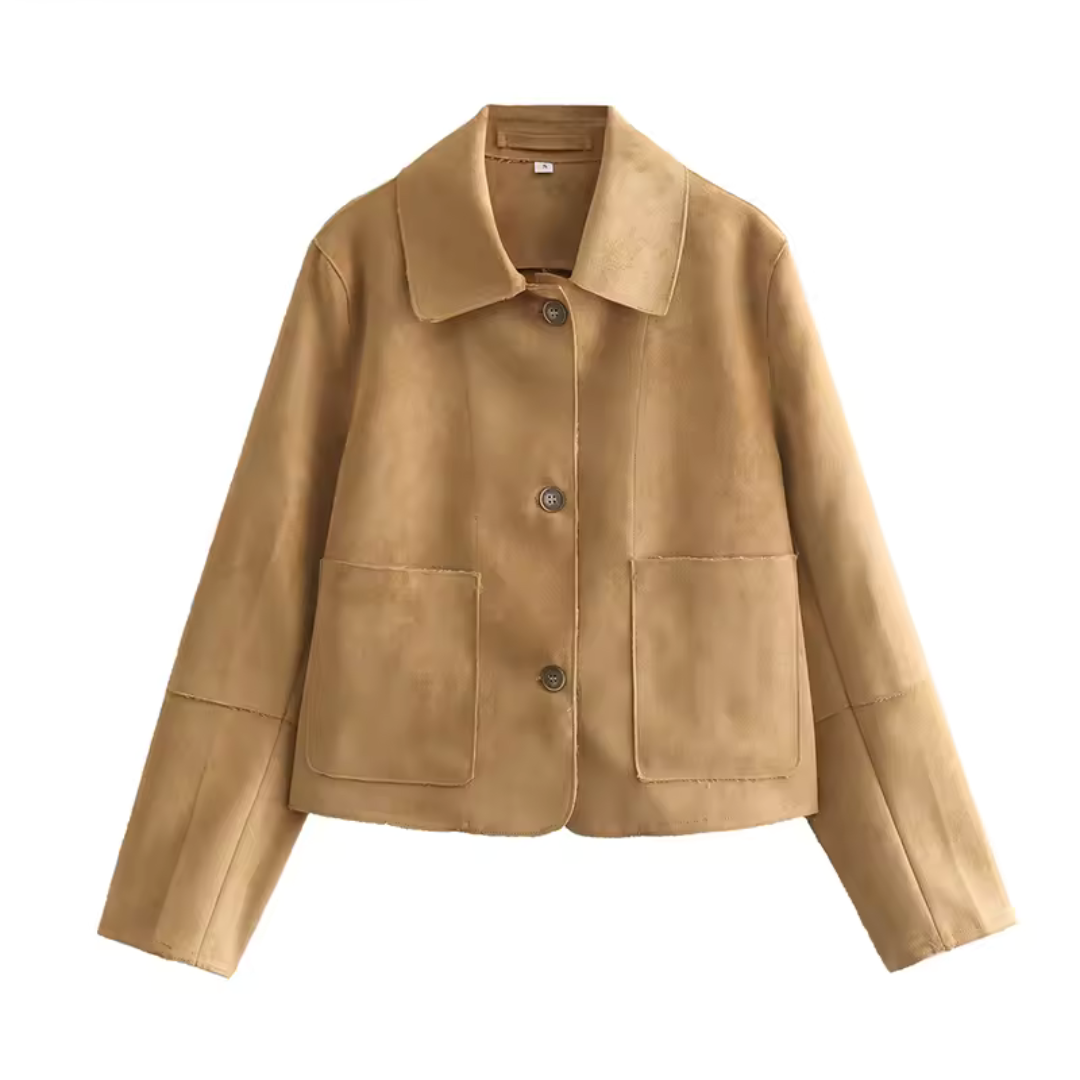 Chaqueta Corta Con Cierre Abotonado Para Mujer | Ideal Para Entretiempo Y Uso Diario