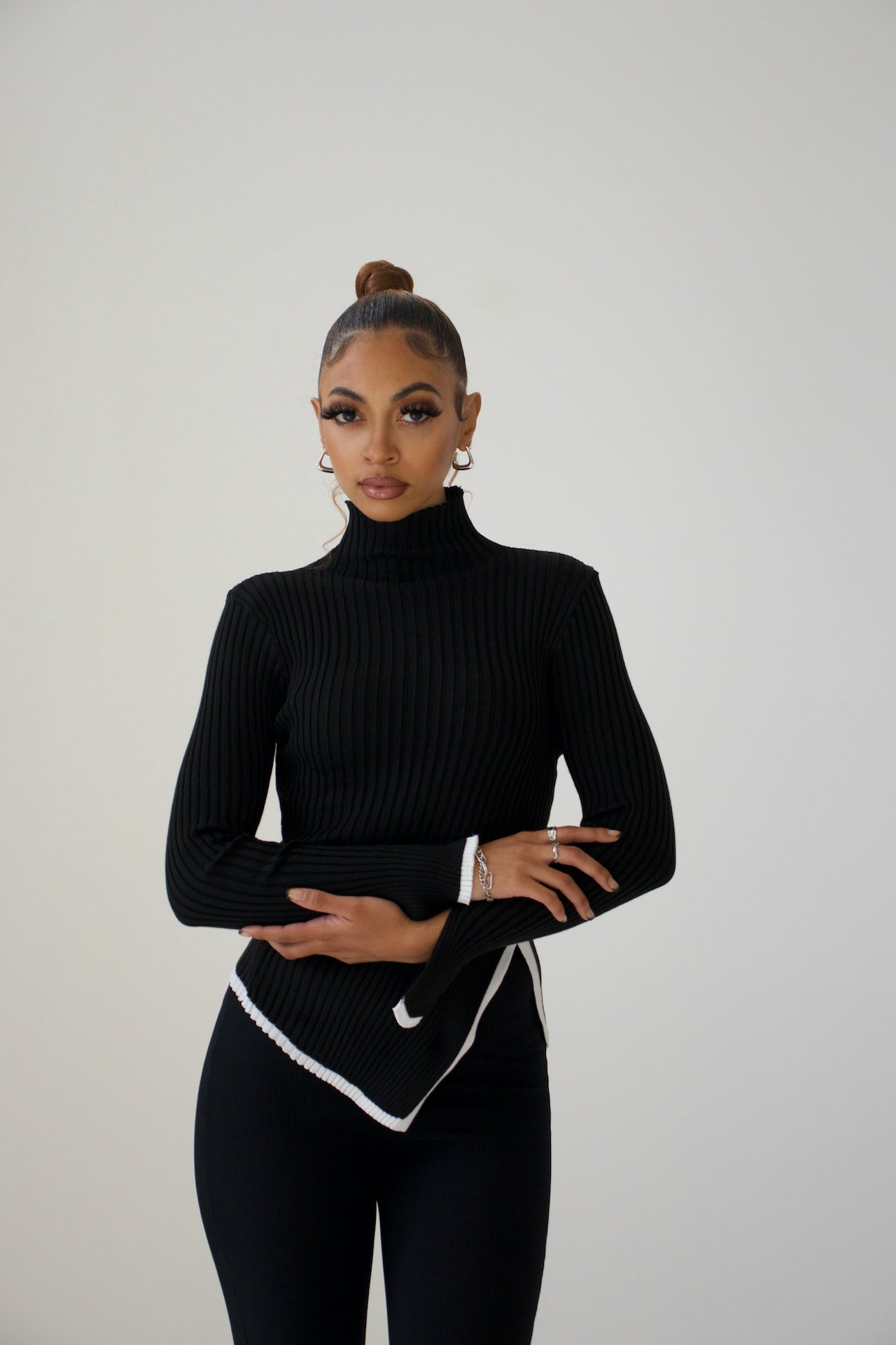 Jersey De Cuello Alto Con Corte Clásico Para Mujer | Ideal Para Uso Diario