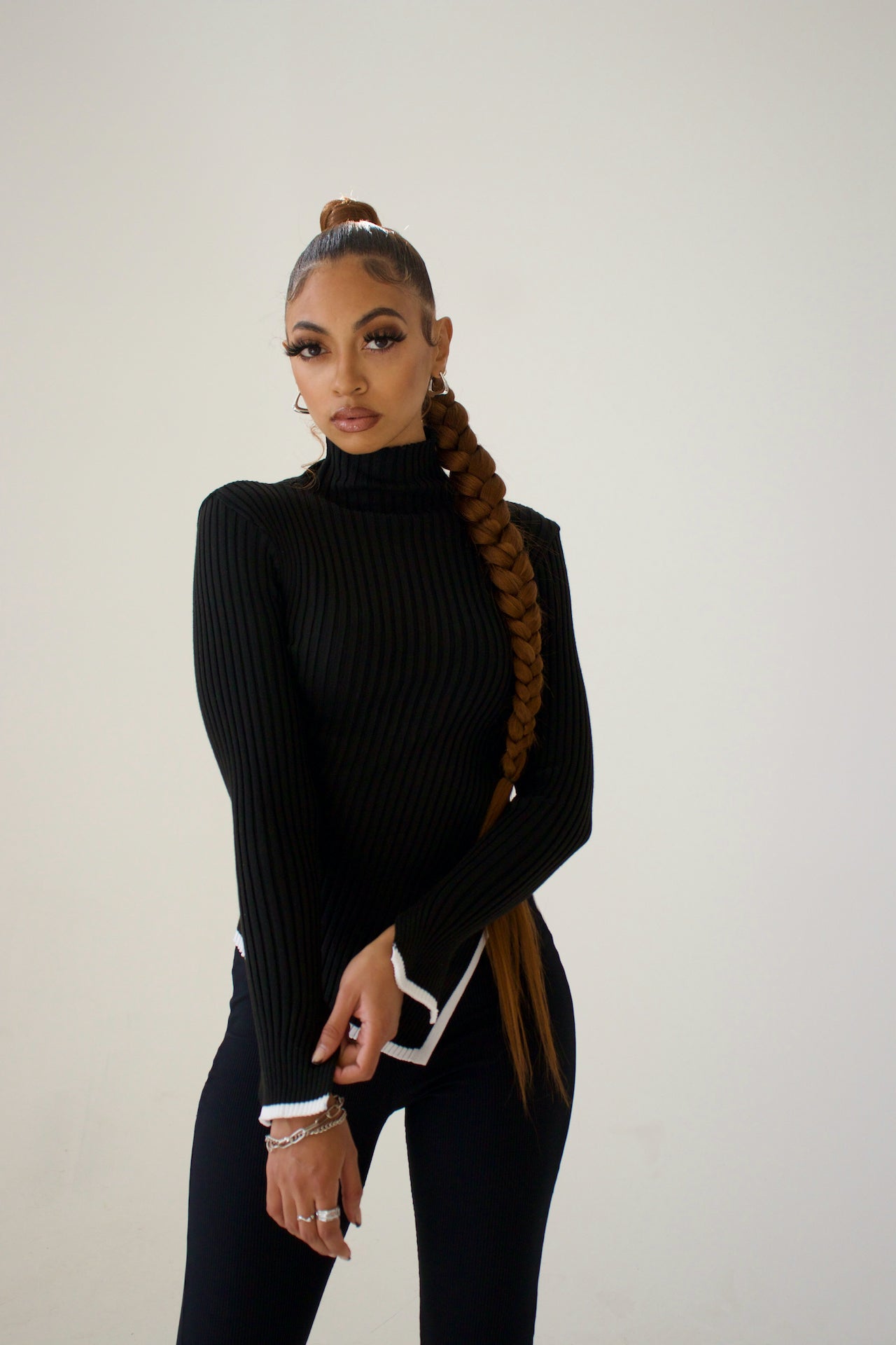 Jersey De Cuello Alto Con Corte Clásico Para Mujer | Ideal Para Uso Diario
