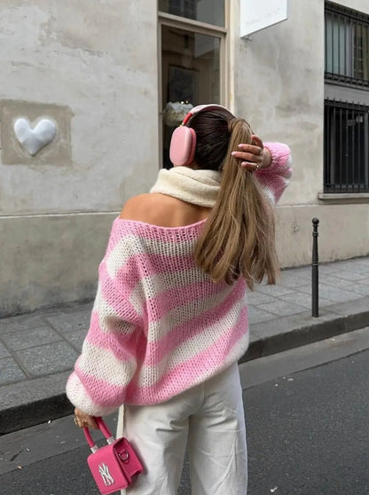 Jersey De Punto con Corte Relajado para Mujer | Ideal para Otoño E Invierno