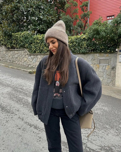 Cazadora Bomber Con Corte Oversize Para Adultos | Ideal Para Media Estación