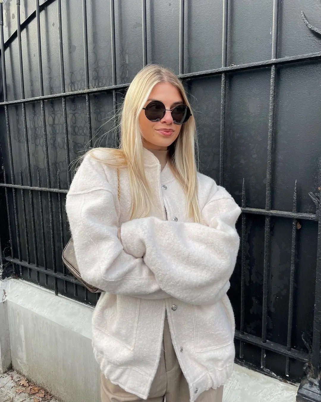 Cazadora Bomber Con Corte Oversize Para Adultos | Ideal Para Media Estación