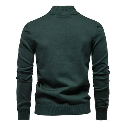 Jersey De Hombre Con Media Cremallera Y Motivo A Rayas | Ideal Para Uso Diario Informal