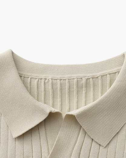 Polo de Manga Corta con Cuello Abierto para Hombres | Ideal para Temporada Cálida y Entretiempo