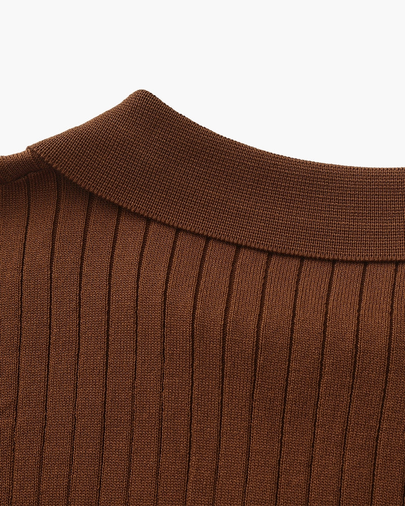 Polo de Manga Corta con Cuello Abierto para Hombres | Ideal para Temporada Cálida y Entretiempo