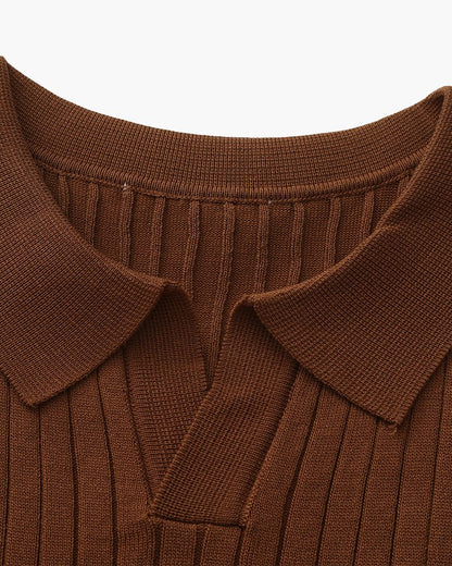 Polo de Manga Corta con Cuello Abierto para Hombres | Ideal para Temporada Cálida y Entretiempo
