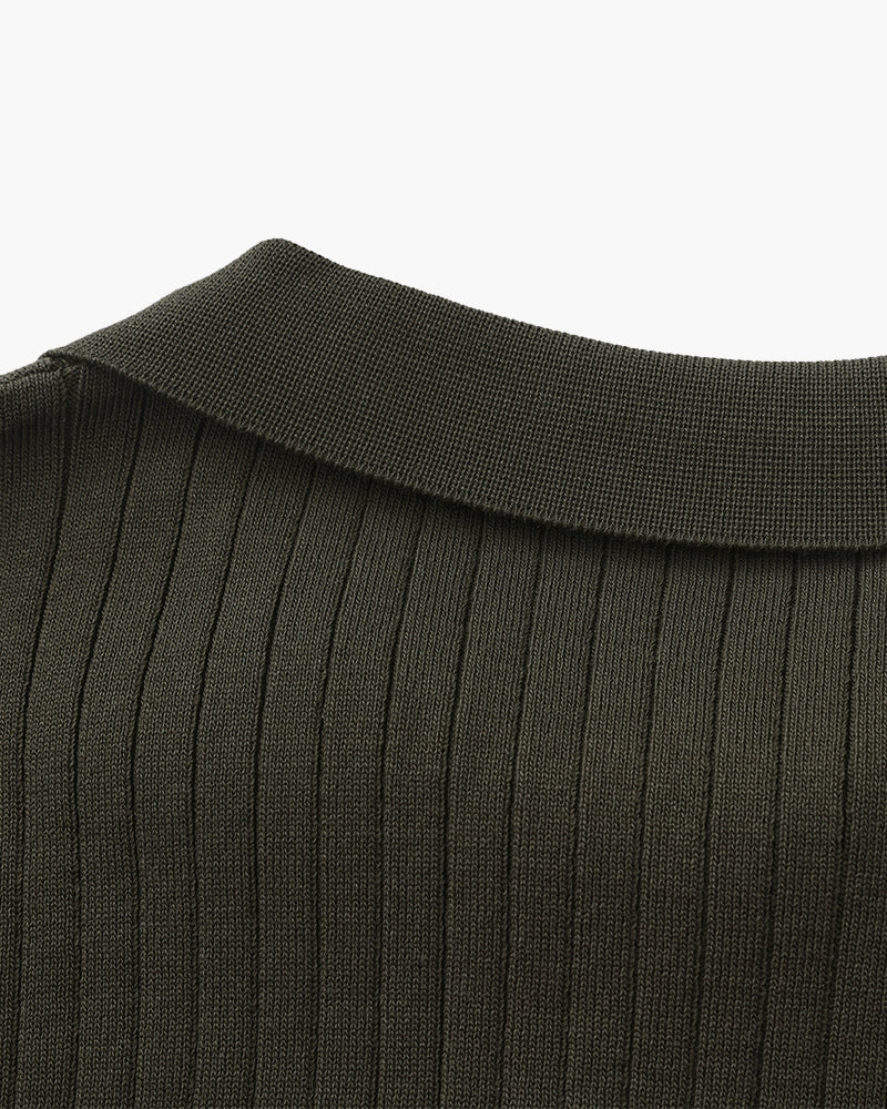 Polo de Manga Corta con Cuello Abierto para Hombres | Ideal para Temporada Cálida y Entretiempo