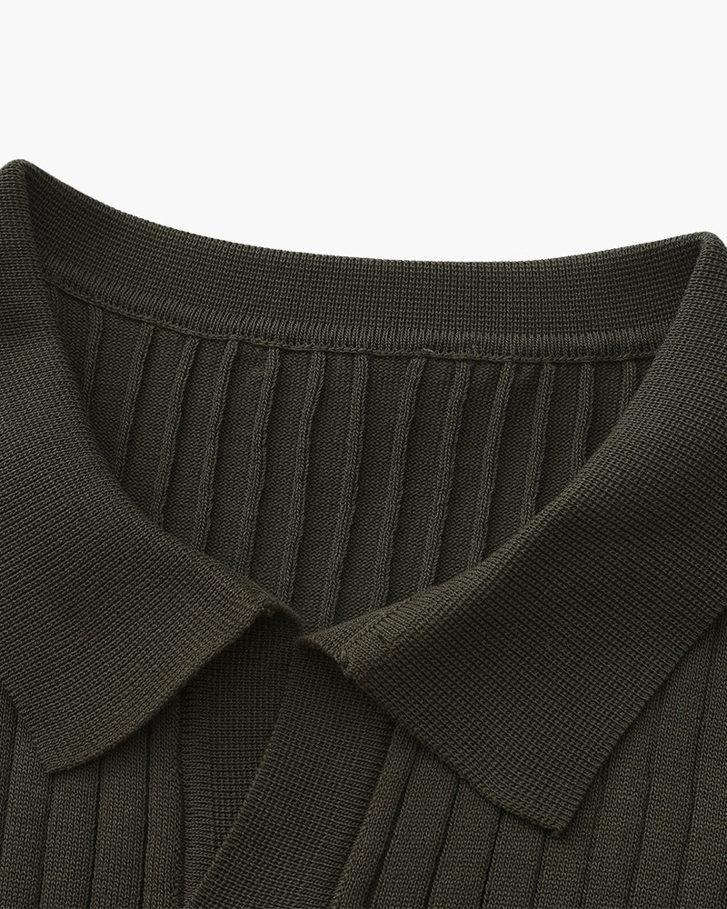 Polo de Manga Corta con Cuello Abierto para Hombres | Ideal para Temporada Cálida y Entretiempo