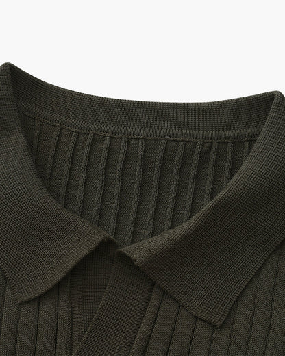 Polo de Manga Corta con Cuello Abierto para Hombres | Ideal para Temporada Cálida y Entretiempo