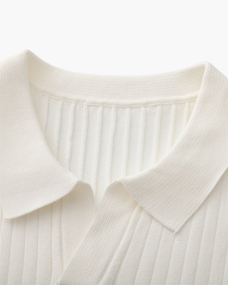 Polo de Manga Corta con Cuello Abierto para Hombres | Ideal para Temporada Cálida y Entretiempo