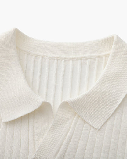 Polo de Manga Corta con Cuello Abierto para Hombres | Ideal para Temporada Cálida y Entretiempo