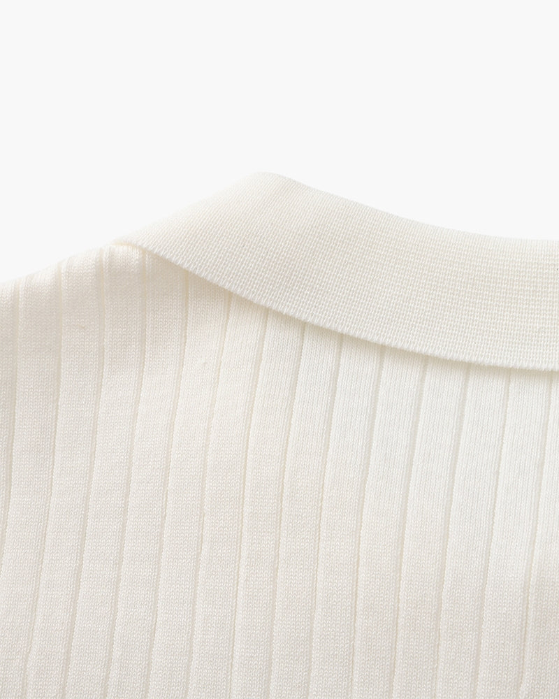 Polo de Manga Corta con Cuello Abierto para Hombres | Ideal para Temporada Cálida y Entretiempo