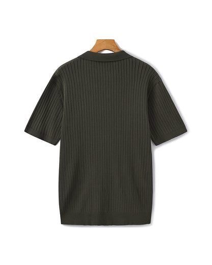Polo de Manga Corta con Cuello Abierto para Hombres | Ideal para Temporada Cálida y Entretiempo