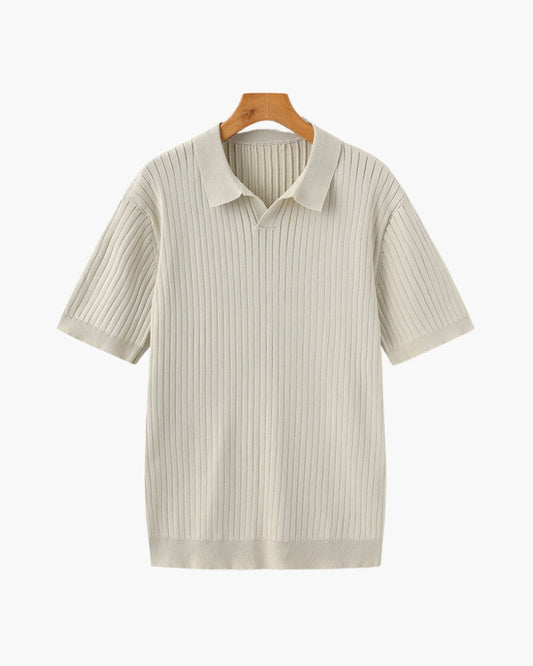 Polo de Manga Corta con Cuello Abierto para Hombres | Ideal para Temporada Cálida y Entretiempo