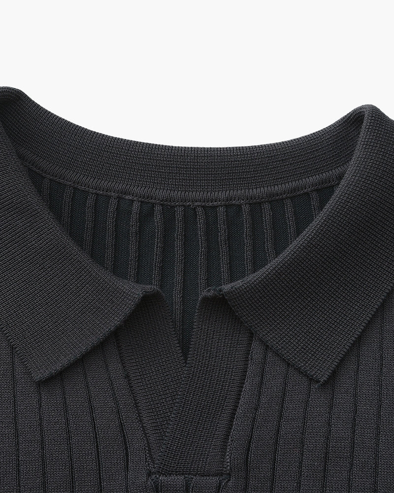 Polo de Manga Corta con Cuello Abierto para Hombres | Ideal para Temporada Cálida y Entretiempo