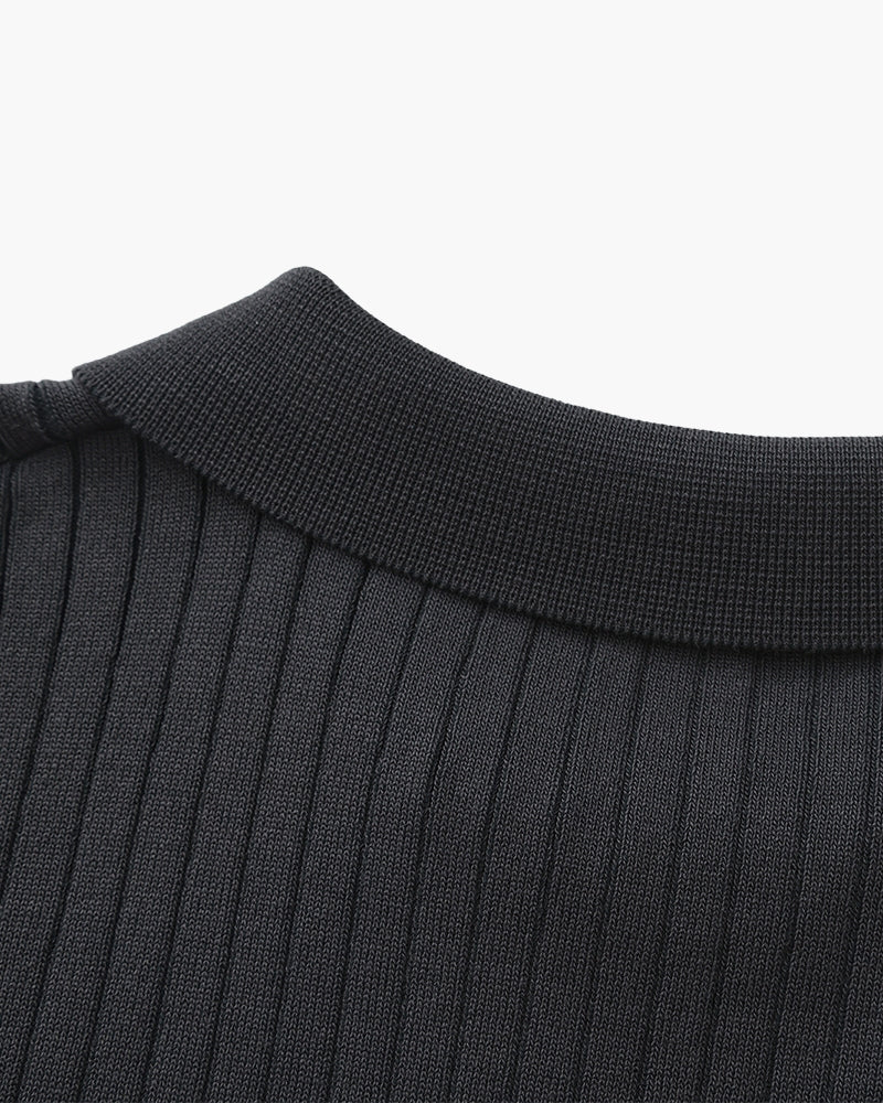Polo de Manga Corta con Cuello Abierto para Hombres | Ideal para Temporada Cálida y Entretiempo