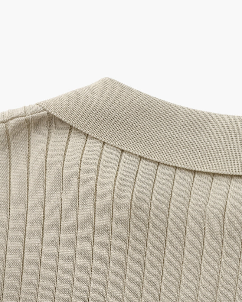 Polo de Manga Corta con Cuello Abierto para Hombres | Ideal para Temporada Cálida y Entretiempo