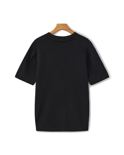 Polo de Manga Corta con Cuello Abierto para Hombres | Ideal para Temporada Cálida y Entretiempo