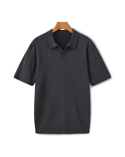 Polo de Manga Corta con Cuello Abierto para Hombres | Ideal para Temporada Cálida y Entretiempo