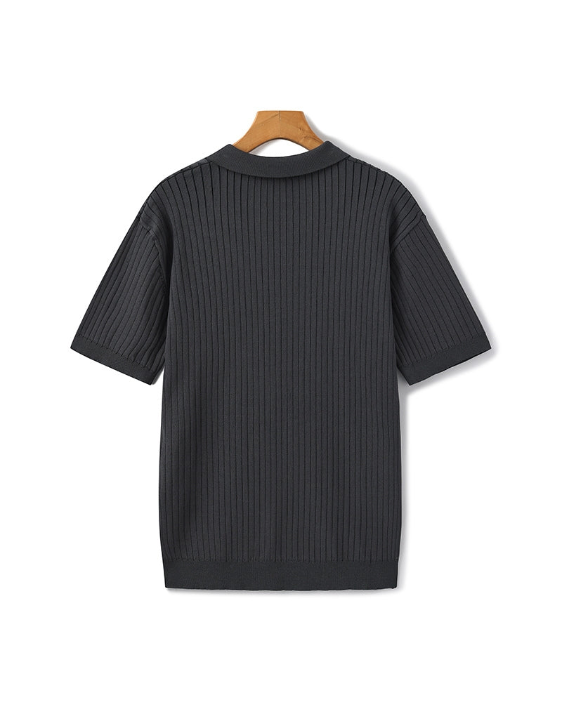 Polo de Manga Corta con Cuello Abierto para Hombres | Ideal para Temporada Cálida y Entretiempo