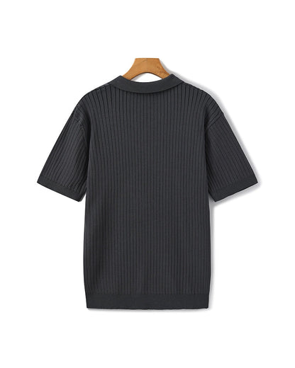 Polo de Manga Corta con Cuello Abierto para Hombres | Ideal para Temporada Cálida y Entretiempo