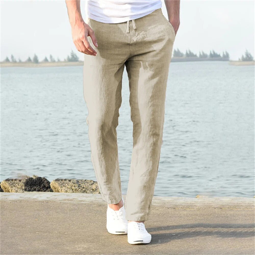 Pantalón con Cintura Elástica y Cordón Ajustable para Hombre | Ideal para Uso Diario y Ocio