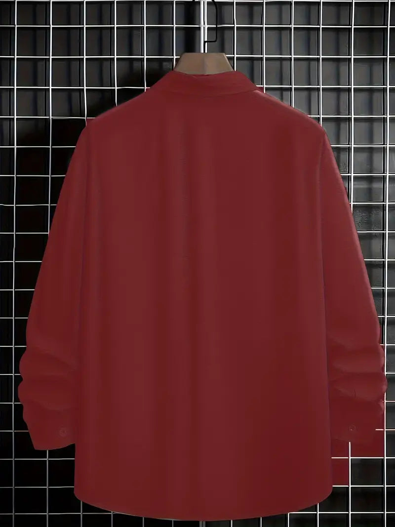 Camisa de Manga Larga con Cierre Abotonado para Hombres | Ideal para Uso Diario