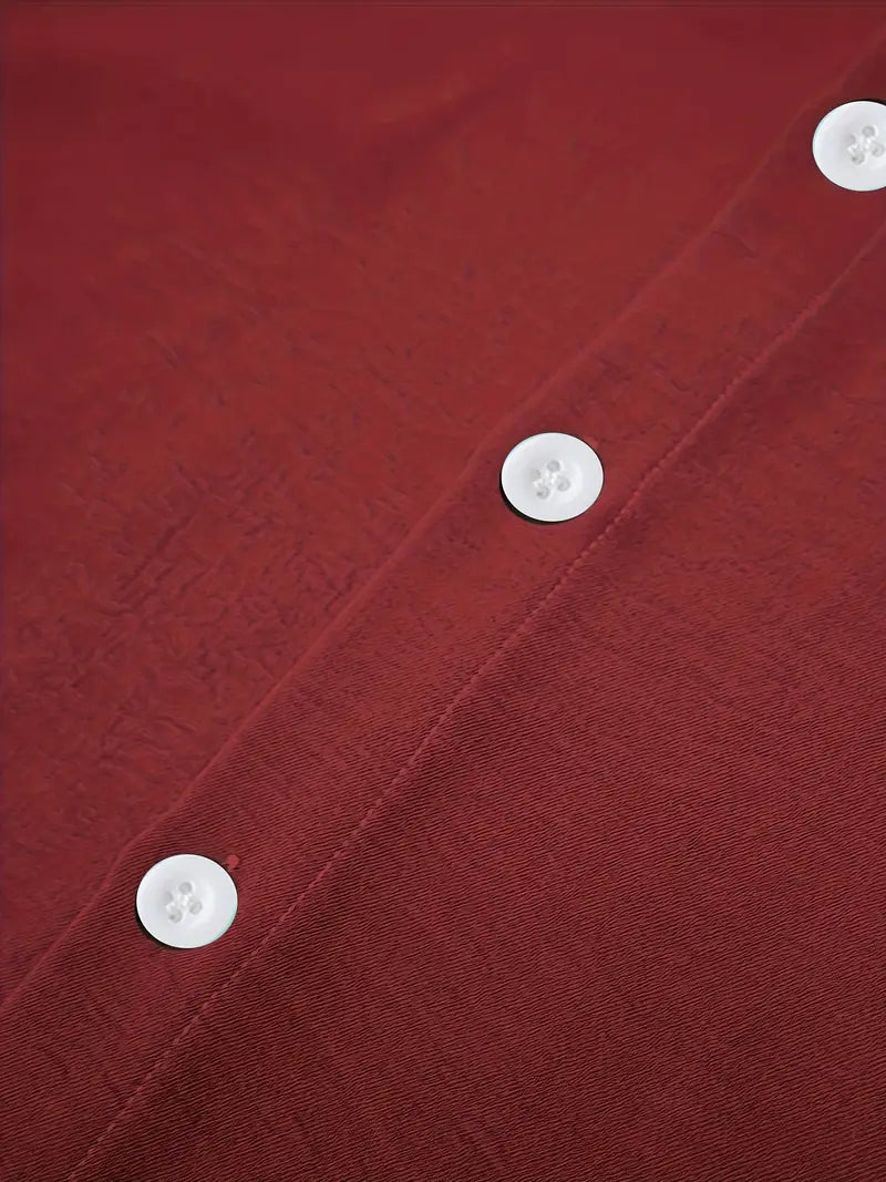 Camisa de Manga Larga con Cierre Abotonado para Hombres | Ideal para Uso Diario