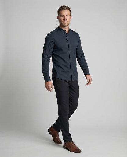 Camisa de Manga Larga Slim para Hombres | Ideal para Uso Diario y Formal