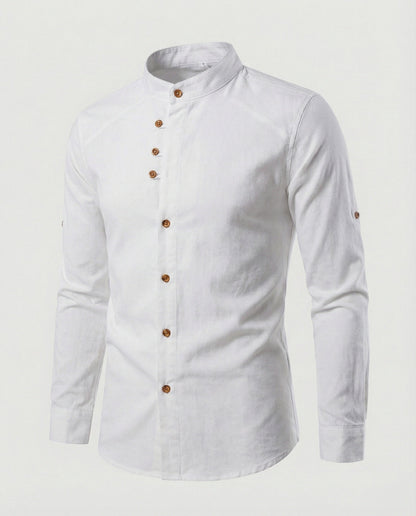 Camisa de Manga Larga Slim para Hombres | Ideal para Uso Diario y Formal