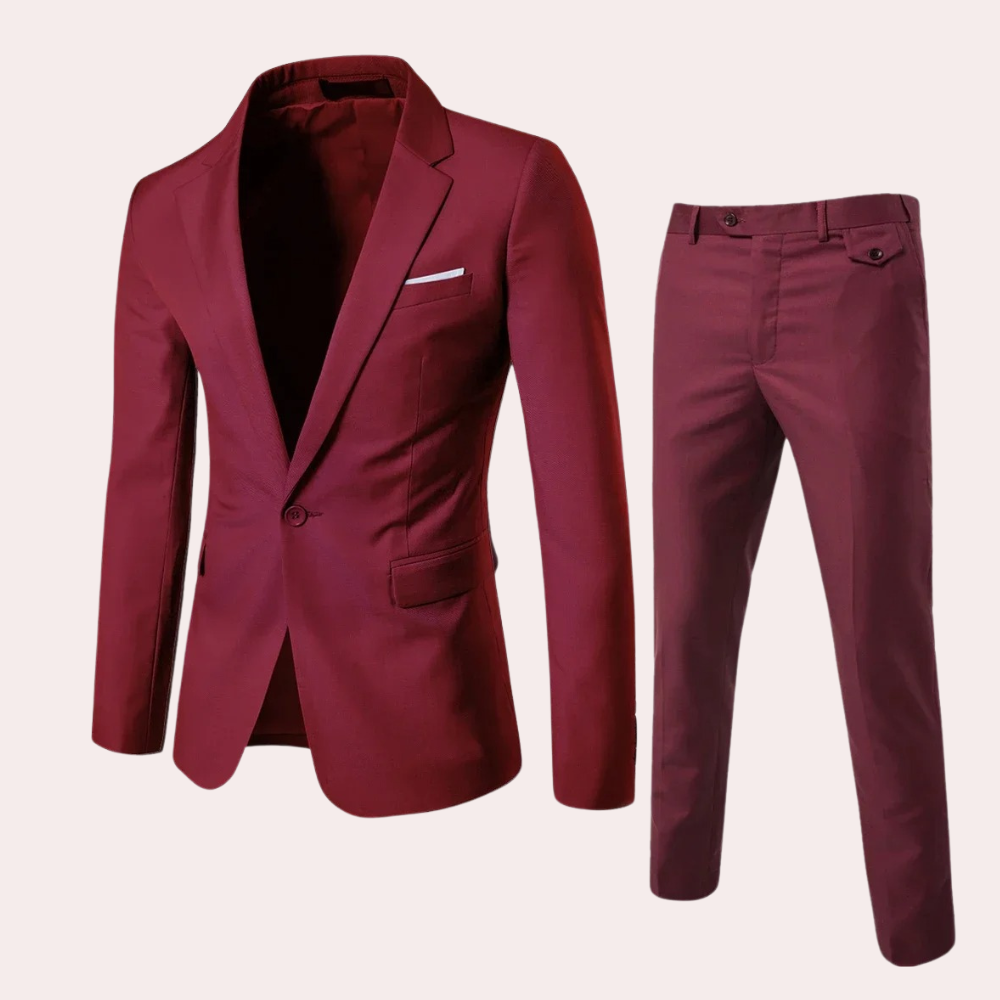 Traje de Dos Piezas con Corte Slim para Hombre | Ideal para Eventos Profesionales y Formales