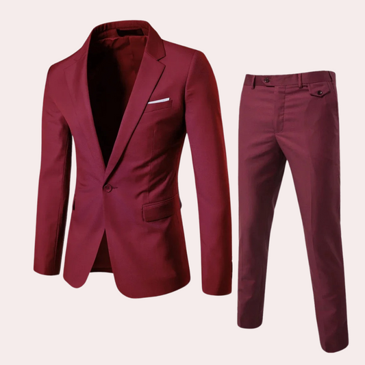 Traje de Dos Piezas con Corte Slim para Hombre | Ideal para Eventos Profesionales y Formales