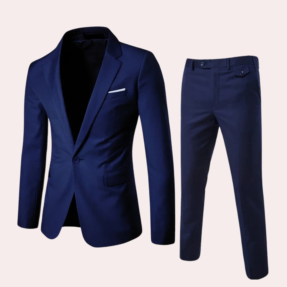 Traje de Dos Piezas con Corte Slim para Hombre | Ideal para Eventos Profesionales y Formales
