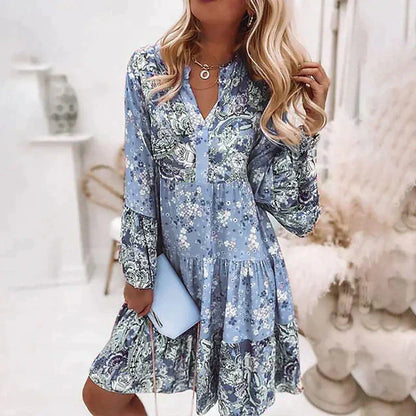 Vestido De Noche Con Cuello En V Y Mangas Largas Para Mujer | Ideal Para Eventos Formales Y Reuniones Sociales