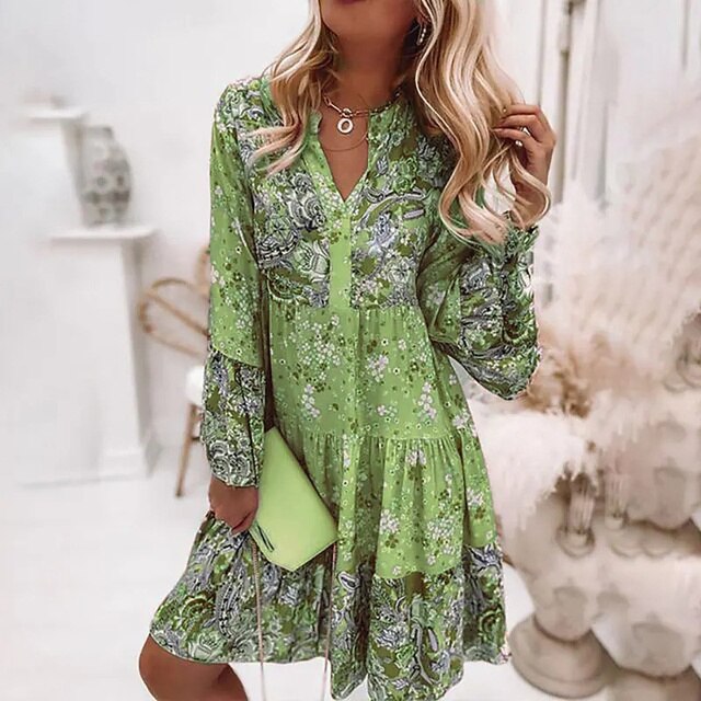 Vestido De Noche Con Cuello En V Y Mangas Largas Para Mujer | Ideal Para Eventos Formales Y Reuniones Sociales