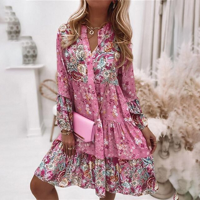 Vestido De Noche Con Cuello En V Y Mangas Largas Para Mujer | Ideal Para Eventos Formales Y Reuniones Sociales