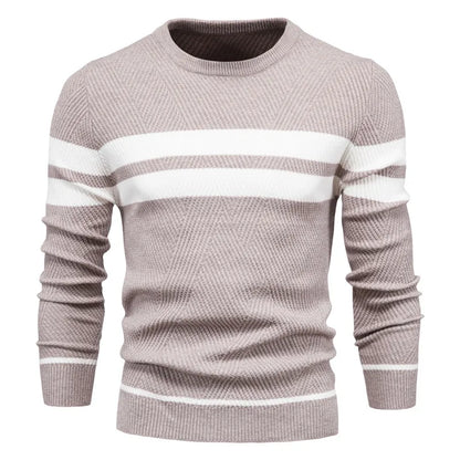 Jersey de Manga Larga con Cuello Redondo y Motivo Texturizado para Hombre | Ideal para Uso Diario y Casual