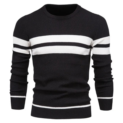 Jersey de Manga Larga con Cuello Redondo y Motivo Texturizado para Hombre | Ideal para Uso Diario y Casual