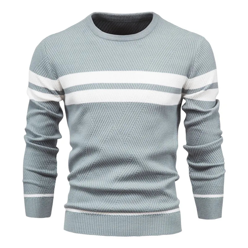 Jersey de Manga Larga con Cuello Redondo y Motivo Texturizado para Hombre | Ideal para Uso Diario y Casual