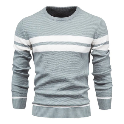 Jersey de Manga Larga con Cuello Redondo y Motivo Texturizado para Hombre | Ideal para Uso Diario y Casual