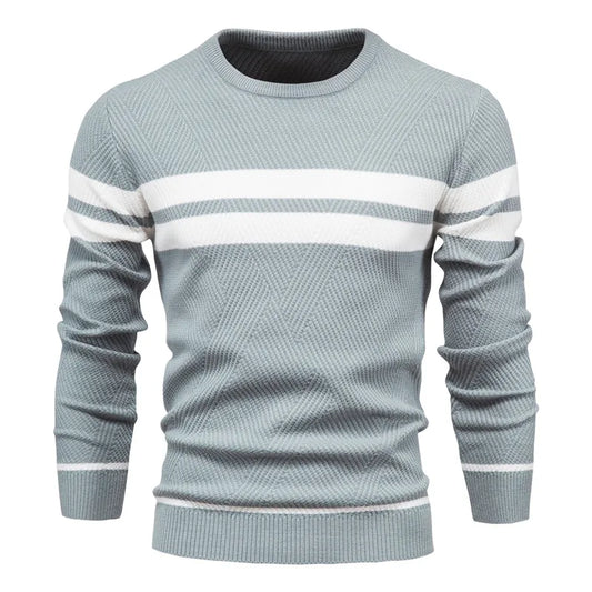 Jersey de Manga Larga con Cuello Redondo y Motivo Texturizado para Hombre | Ideal para Uso Diario y Casual