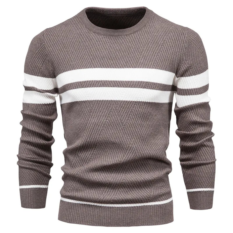 Jersey de Manga Larga con Cuello Redondo y Motivo Texturizado para Hombre | Ideal para Uso Diario y Casual