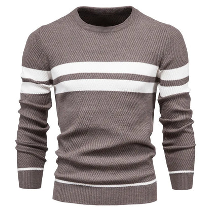 Jersey de Manga Larga con Cuello Redondo y Motivo Texturizado para Hombre | Ideal para Uso Diario y Casual