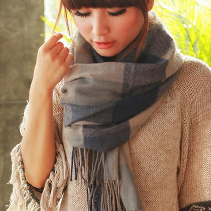 Bufanda Con Diseño De Cuadros Para Mujeres | Ideal Para El Invierno